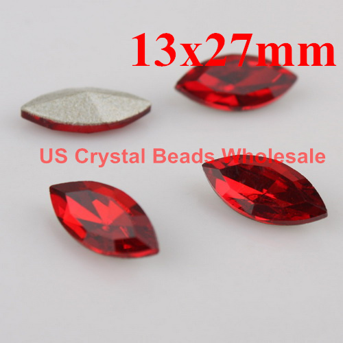 Бесплатен превозот! Трговија на големо 50pcs/многу ААА ВРВЕН квалитет 13x27mm marquise кристал скапоцени камења црвена