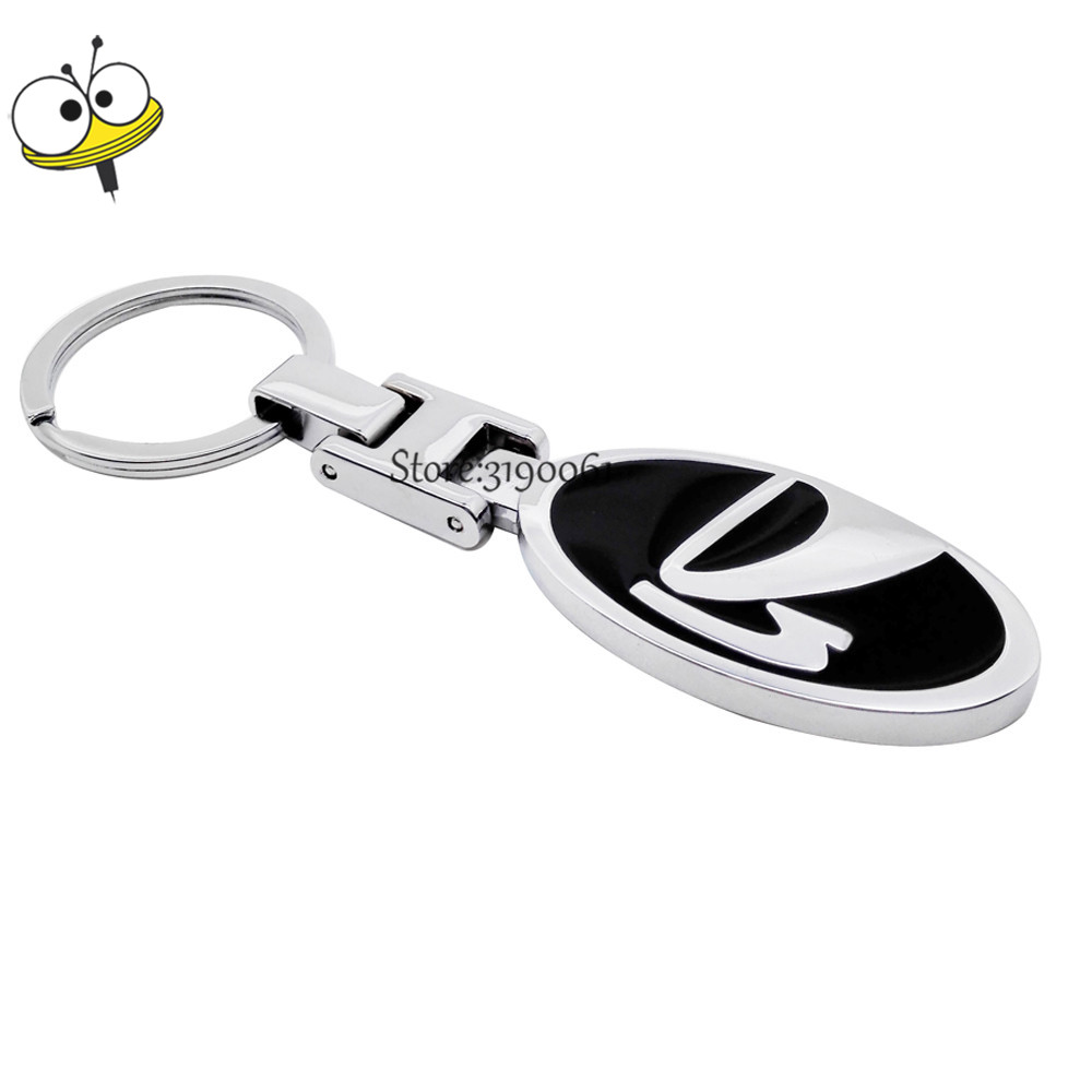 Креативни Автомобил Додатоци Метал Автомобил Keychain Клучните Прстени Копче синџири Клуч на Носителот На Lada, Калина