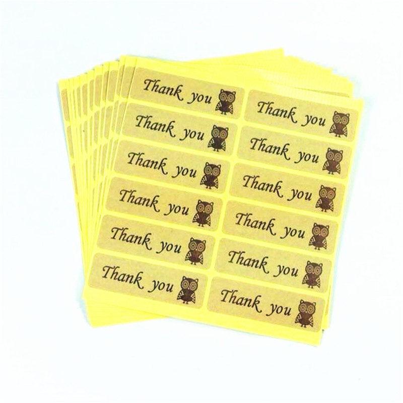 600 Компјутери/многу Гроздобер Був Ви Благодариме Налепница Kraft Етикета Налепници DIY Подарок Торта денот на Благодарноста Запечатување Scrapbooking Labels Налепници