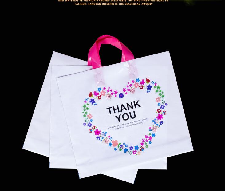 32*25cm +6cm Благодарам Пластична Кеса Свадба Накит Бонбони Подароци Пакување Торба срцето Пластични Подарок Перница