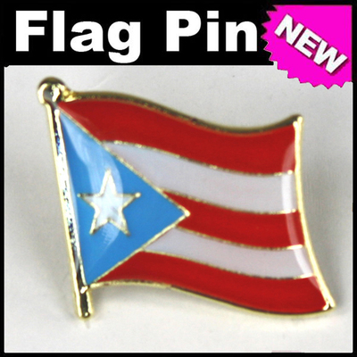 Националното Знаме Метал Lapel Pin Знаме Pin PUERTO RICO