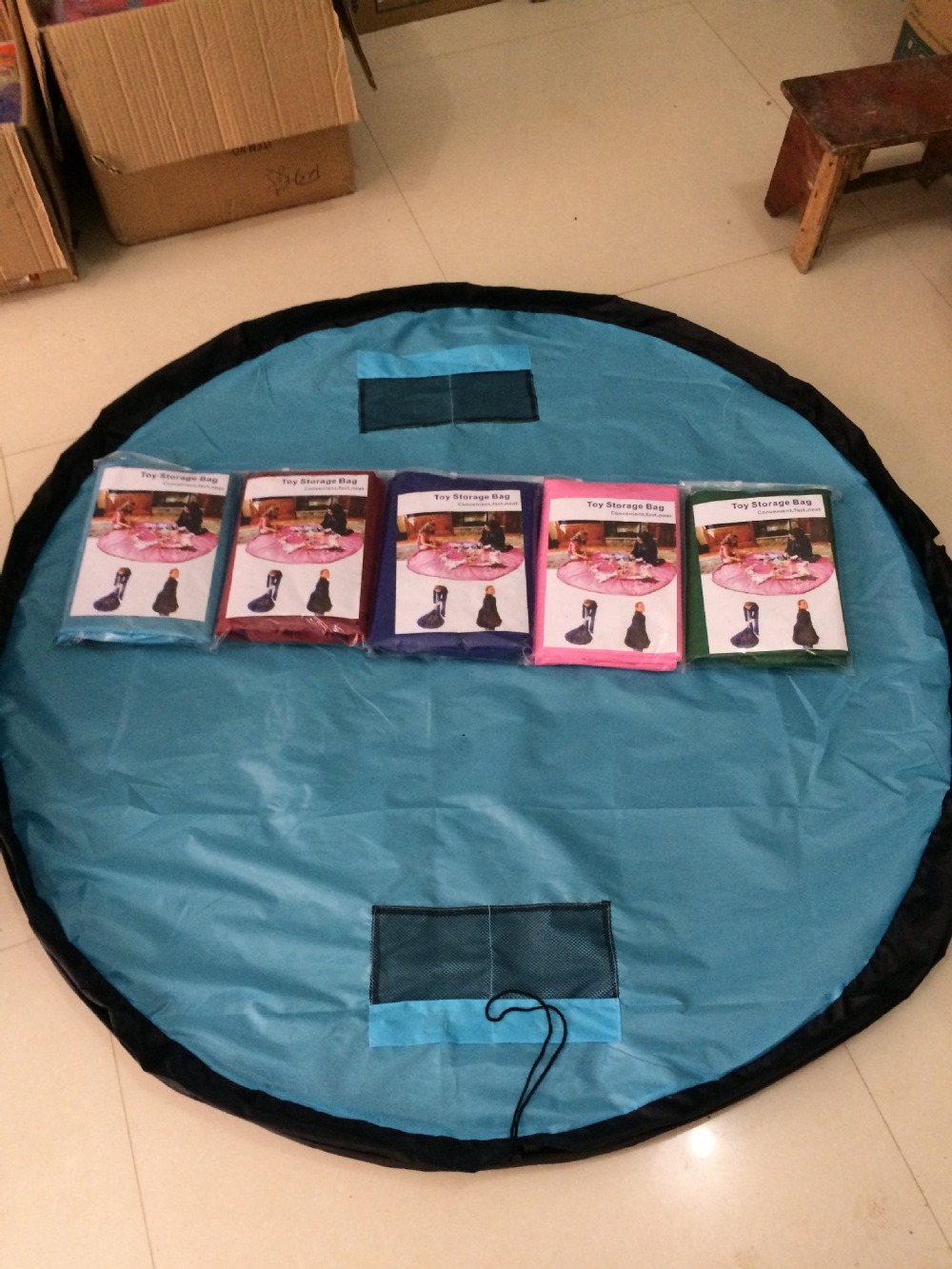 Пикник Мат 1.5 м Складирање Торба за Играчки Складирање Торба Игра Мат Деца Градина Блокови Корисна Уредната Торба Преносни