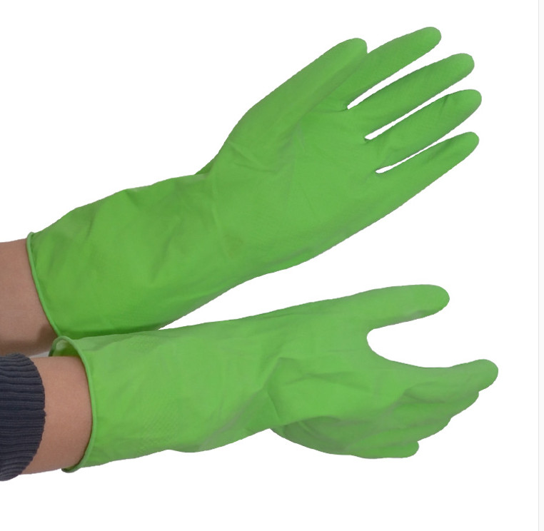природен латекс ракавици заштита Супер должина големина 58cm Боја зелен зеленчук за перење и апарати за чистење работни ракавици