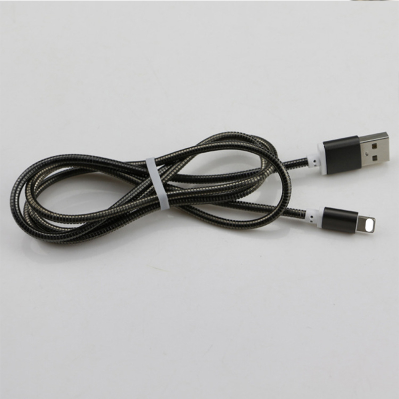 микро usb кабел USB 2.0 Брзо Податоци Држачи за Кабел за iPhone и android пролет метал полни линии за iPhone 5 5s 6s