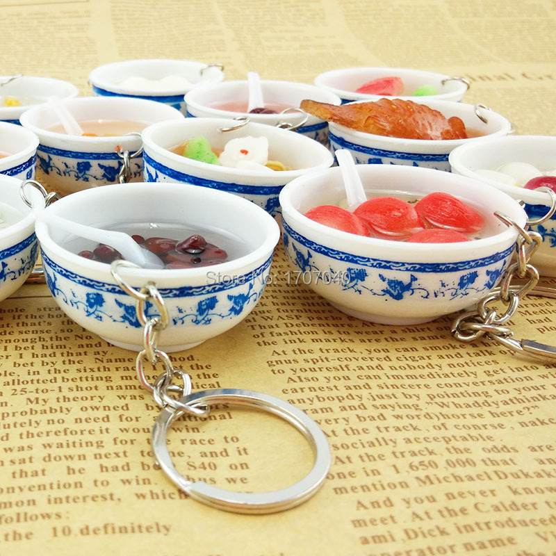1 BUC Храна Симулација Кинески Сини и бели порцелански Храната Сад Играчки Симулација Храна колекционерски предмети