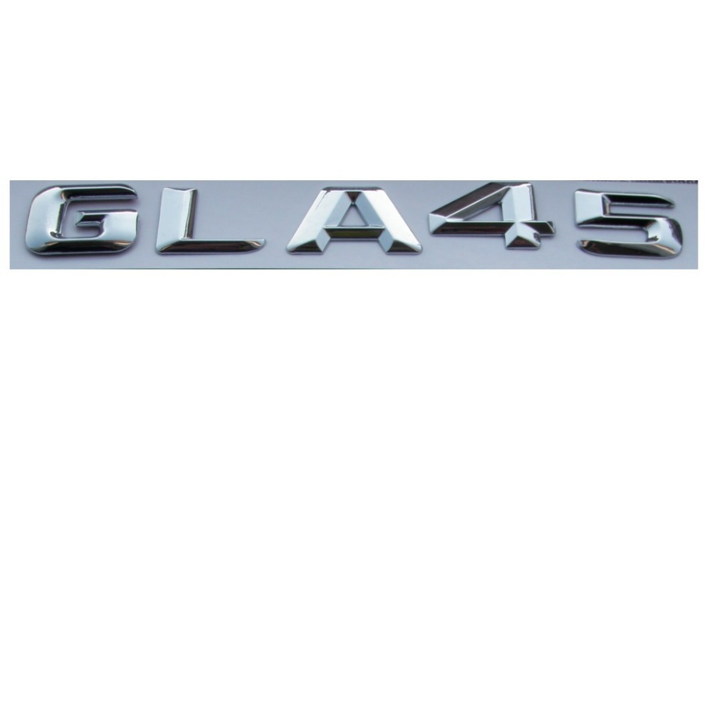 Хром Сјајна Сребрена ABS Автомобил Багажникот Задните Број Писма Зборови Значка Амблем Decal Налепница за Мерцедес-Бенц GLA45 AMG