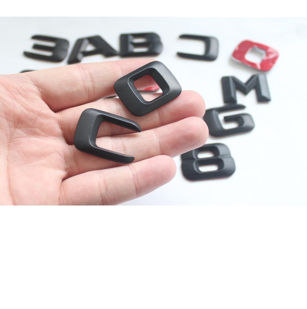 1 сет Мет Црна ABS Автомобил Багажникот Задните Број Писма Зборови Значка Амблем Decal Налепница за Мерцедес-Бенц ML63
