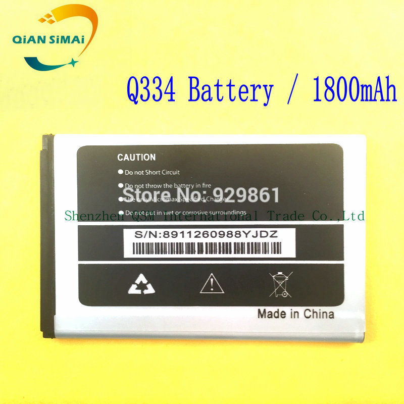 QiAN SiMAi Нови оригинални Висок Квалитет 3.7 V 1800mAh Micromax Q334 Батеријата за Micromax Q334 мобилен телефон во
