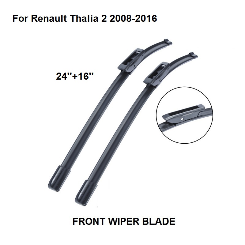 Ветробранското стакло Wiper За Рено Thalia 2 2008- 24+16 висок квалитет Автомобил Додатоци Стакло Сечилото