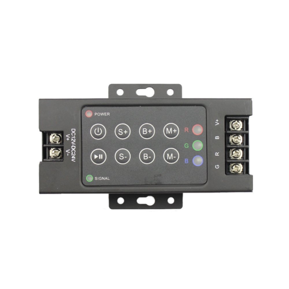 OSIDEN DC12V-24V 30A Црна Челик LED 8 Копче за RGB Контролер со АНТЕНСКИ Далечински управувач за RGB SMD 5050 3528 Лента