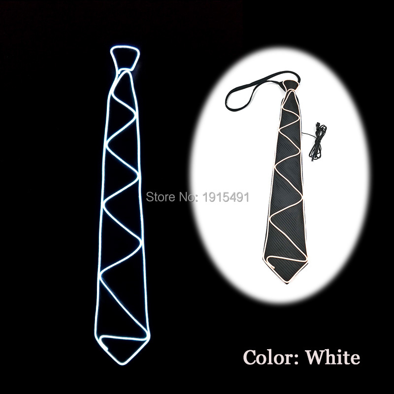 На високо-одделение 10 Боја Избор Треперење ЕЛ жица машка Вратоврска Празник Осветлување Стабилен на Светла Led Неонски се Врзуваат за Модна ревија,Партија