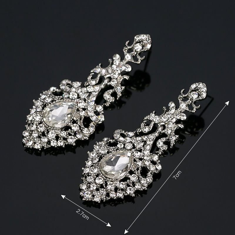 YFJEWE Сосема Нова Мода Накит Сребро Позлатен Пресврт во Облик на Капка Dangle Earring за Жените Подарок E182-7.5