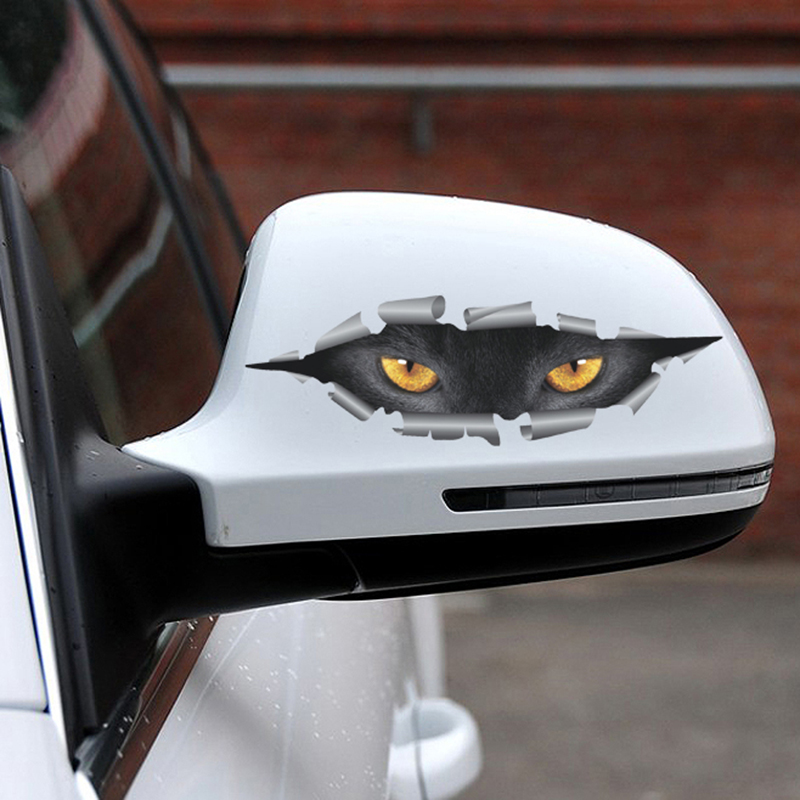 Новата 3D Автомобил Стил Смешно Мачка Очи Peeking Налепница Водоотпорен Peeking Чудовиште Авто Додатоци Целото Тело Покритие