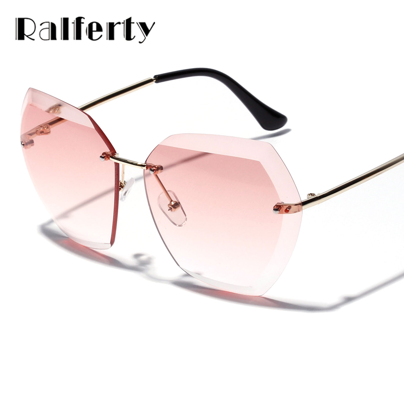 Ralferty 2017 Дами Хексагонални Очила За Сонце Жените Транспарентен Розова Сини Очила За Сонце Преголеми Јасно Тебе Очила Со Oculos X2298