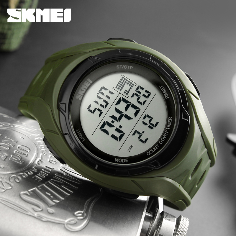 SKMEI Отворено Спортски Одбројување Хронограф Водоотпорен Дигитални рачни часовници Мода Воена Спорт Види Мажите Relogio Masculino