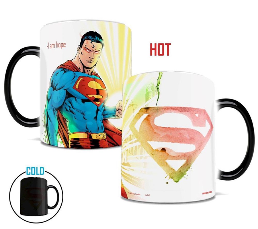 супермен магија кафе кригла чаши боја се менува чај млеко чаши Топлина Реактивен Чаши подарок Кафе Кригла