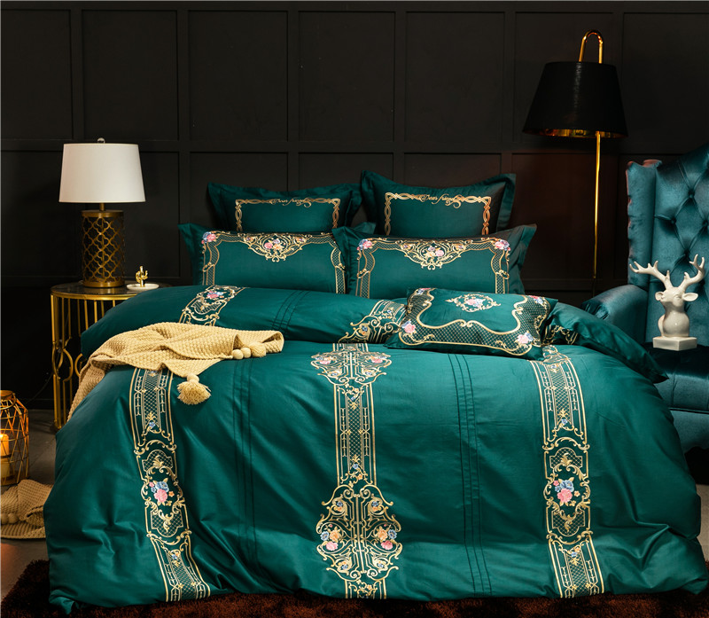 4/7pcs Луксузни Египетскиот главен долг памук Mandala Постелнина Поставите Везови прекривки ги опфаќа Класичните Кинески стил Кревет bedclothes