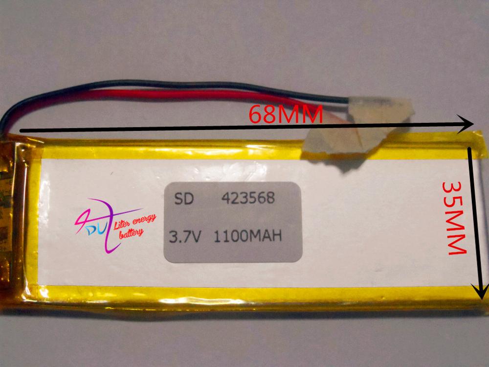 Таблета батеријата 423568 3.7 V 1100mah Литиум полимер Батерија со Заштита на Одборот За MP3 MP4 MP5 GSP PSP Дигитални Производство