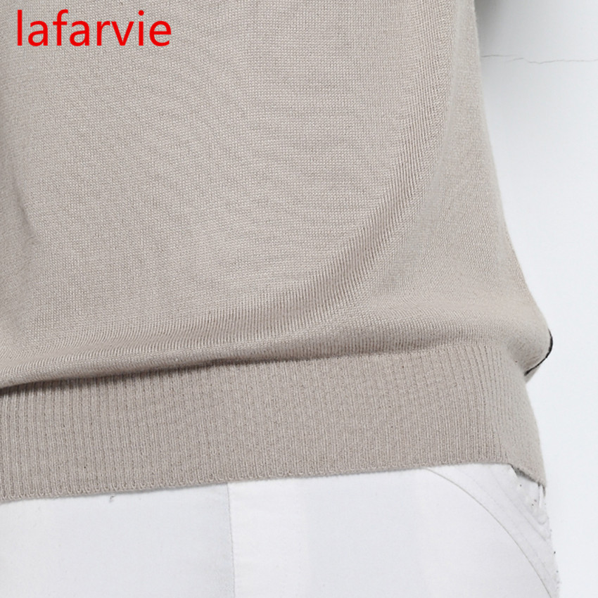 LAFARVIE НАЈНИСКА ЦЕНА Жените Мода Outwear Pullover Плетени Кашмир Џемпер Висок Квалитет на Новиот Дизајн Чиста Бои Бесплатен
