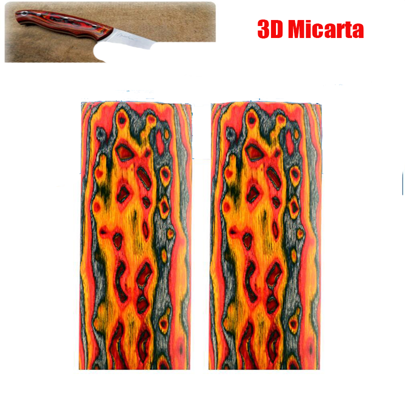 Нож DIY алатки за Правење Нож рачка материјал 3D Оган линии Боја на дрво со добар квалитет 160*50*10мм