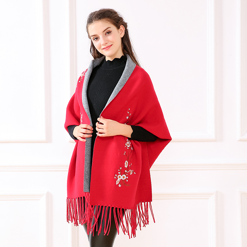 [FEILEDIS]2017 есен и зима жените двострано shawl шамија кашмир везови занает луксузни наметка грб FD102