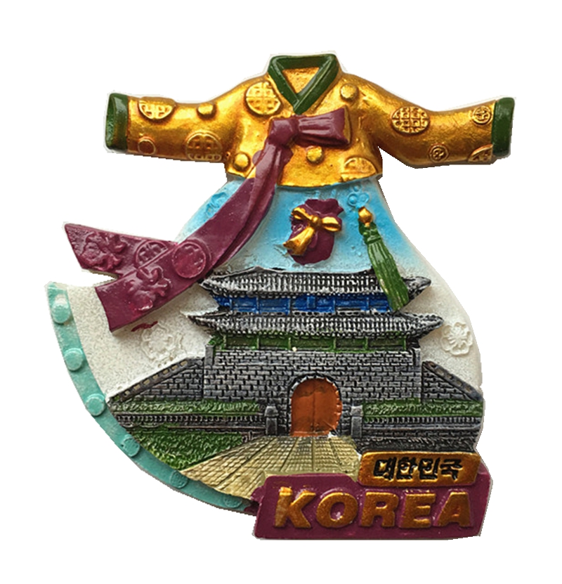 Кореја Gyeongbok Палата Здолниште Ароматерапијата Ладно Порцелански 3D Фрижидер Магнети Патување Сувенири Фрижидер Магнетни Налепница