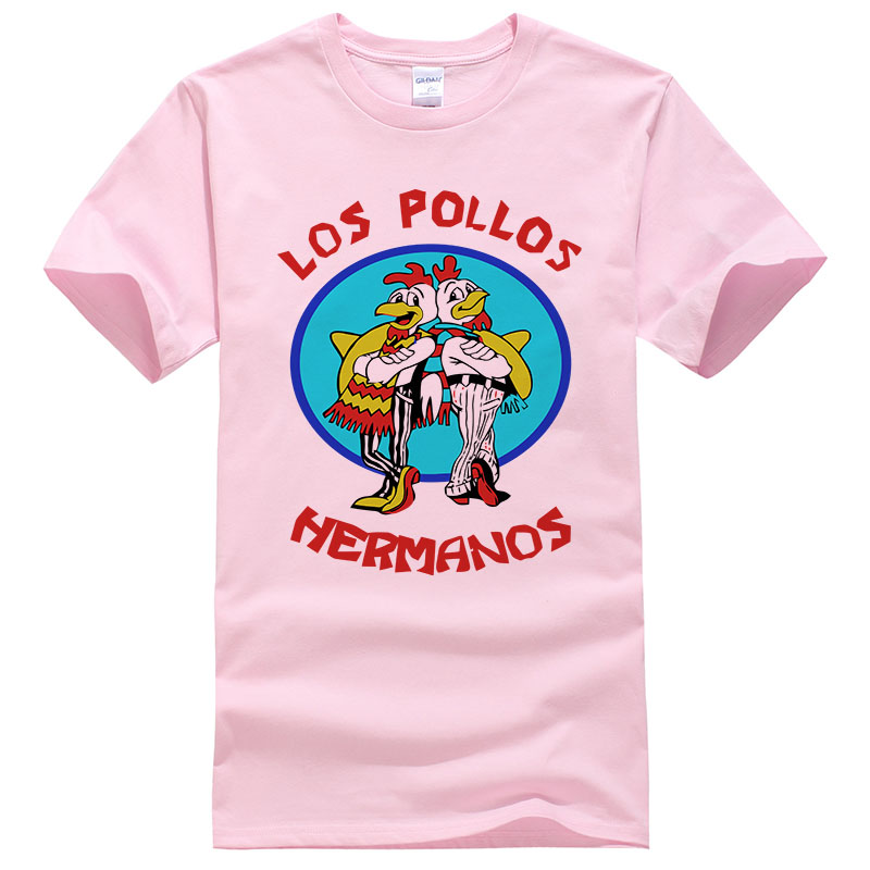 Моден Лос Pollos Hermanos Т Кошула за Мажи Кршење Лошо Пилешко Браќа маици Момчиња Секојдневен Tees мажи жени Блузи 108