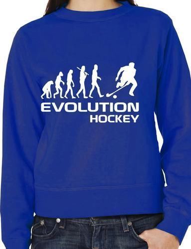 Еволуцијата На Хокеј Спорт Sweatshirt Скокач Унисекс Роденденски Подарок Повеќе Димензии И Бои-E234
