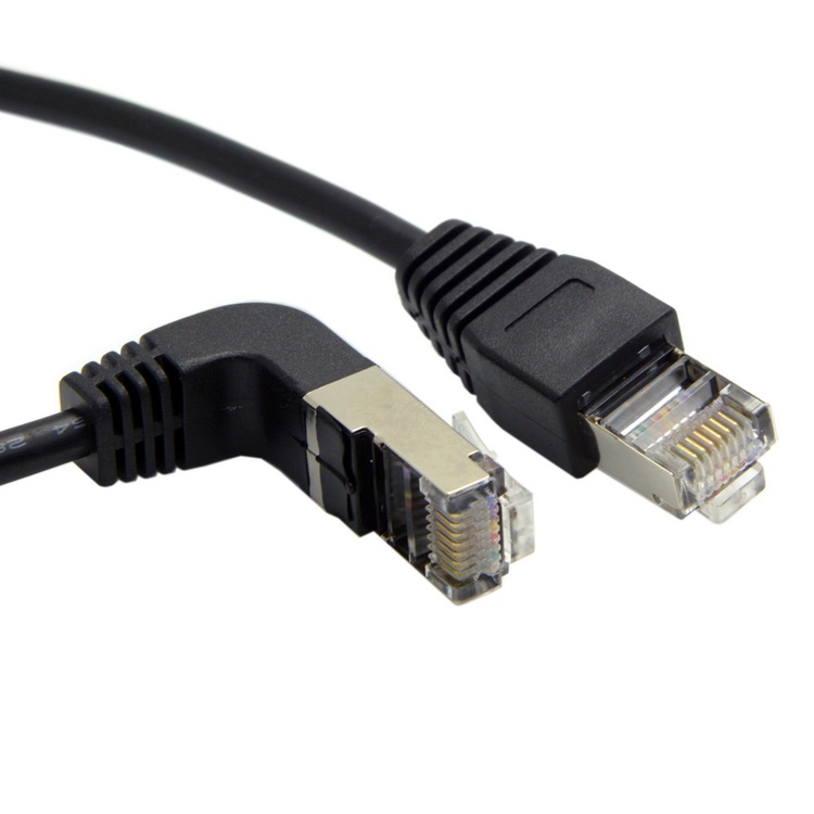 До Аглеста 8P8C STP Мачка 5e Lan Ethernet Мрежа Печ Кабелот 90 Степен да се Прави Кабел 50cm
