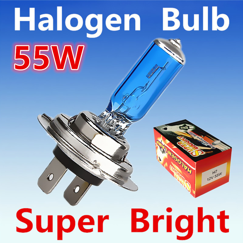 2 парчиња H7 55W 12V Халоген Сијалица Супер Xenon Бел) Светла за Магла Висока Моќност Автомобил Светла Светилка Автомобил