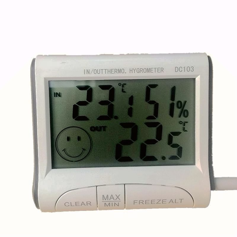 ЖЕШКА!!! Мини Метеоролошка Станица LCD Дигитален Затворен Отворено Термометар Hygrometer Метар Со Часовник И Сензор на Температура на Сонда