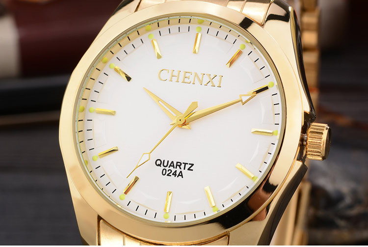 CHENXI Злато Мажите Бизнис Часовници Водоотпорен Антички Кварц Фустан рачен часовник за Човекот Златна Луксузни Фустан