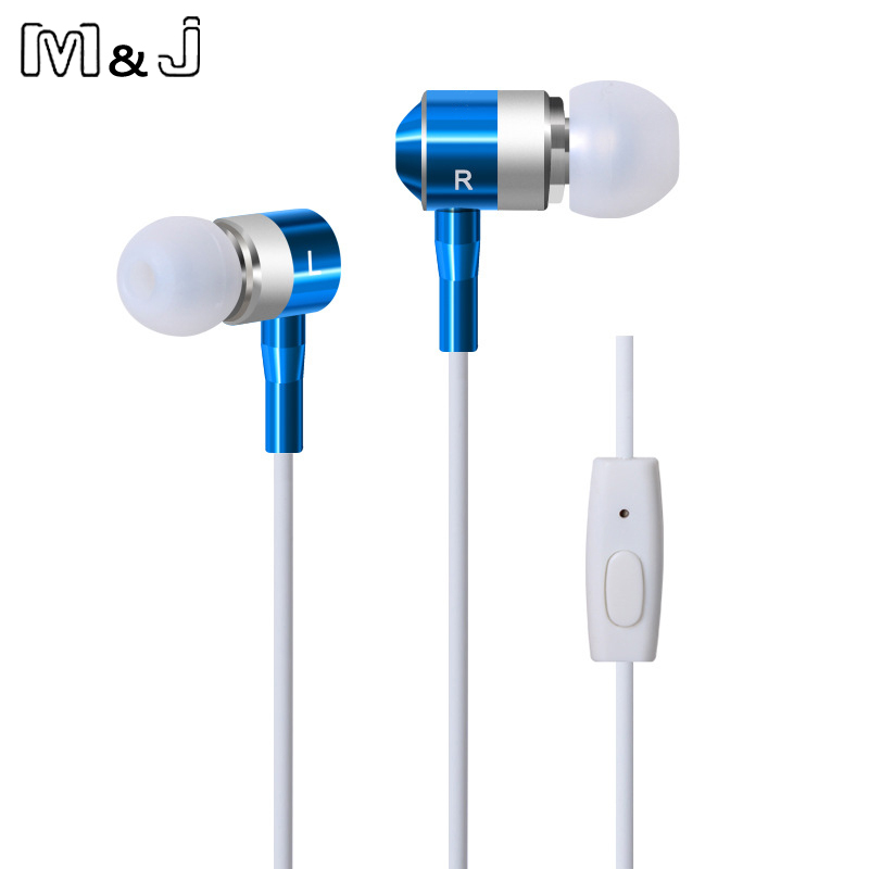 М&J 2017 Најнов Во Уво Стерео Слушалка 3,5 мм Жичен Слушалки Слушалка Со Микрофон За Xiaomi Sumsang Huawei Уво Телефон