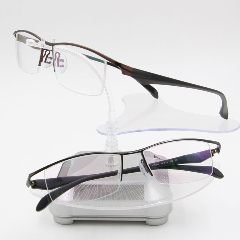 BCLEAR Половина спектакл очила во рамки гроздобер мажите оптички очила рамка бизнис чисто машки популарен стил eyewear јасно леќа