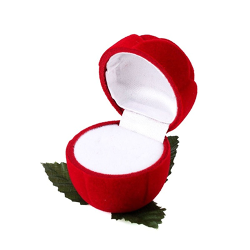 НОВА Црвена Роза Накит Кутија Прстен Свадба Подарок Случај Обетки Чување на Екранот Носителот 4XBS