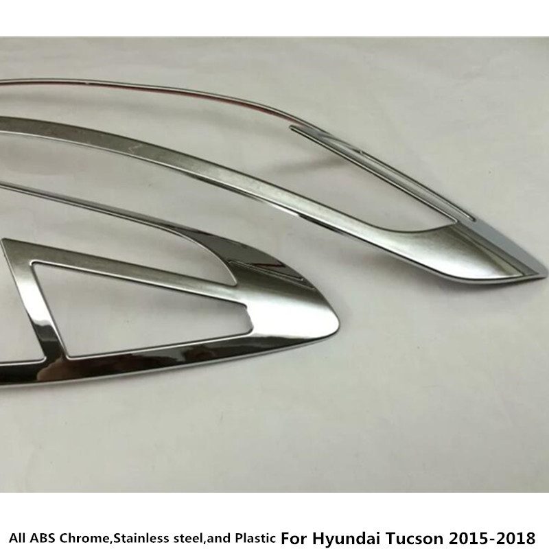 Топла продажба За Hyundai Tucson 2015 2017 2018 Автомобил тело пред главата Светлина светилка худ Калапи рамка стап ABS Хром покрие трим