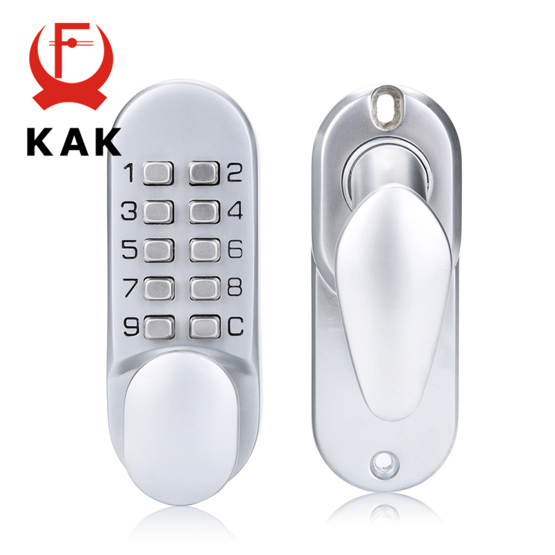KAK Цинк Легура Keyless Комбинација Механички Дигитални Заклучување на Вратата Нема Моќ Притисни Копче за Заклучување Брави За Мебел Дома Хардвер