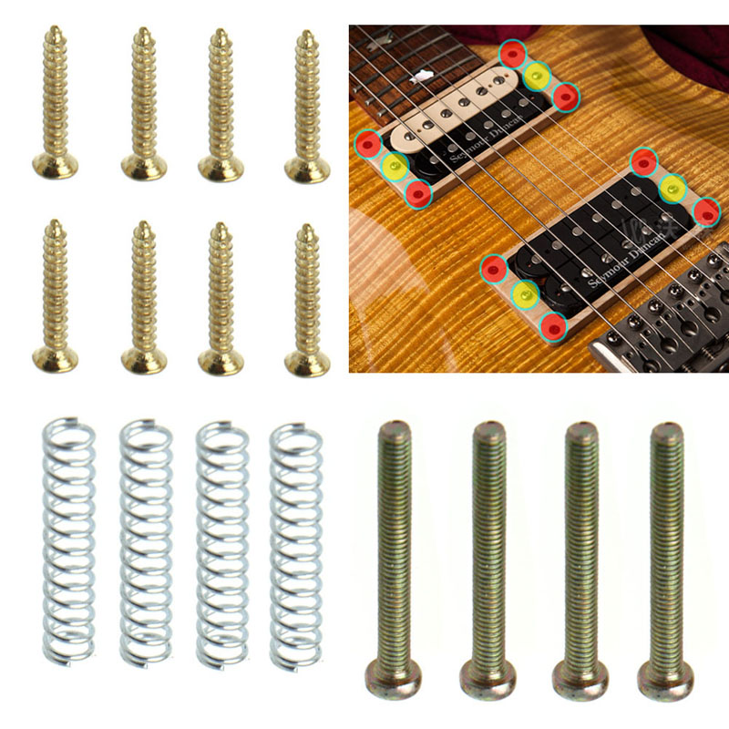 1Set Humbucker Пикап Завртки Извори за Полнење Прстен Опкружувачки звук за Монтирање Делови за Гитара