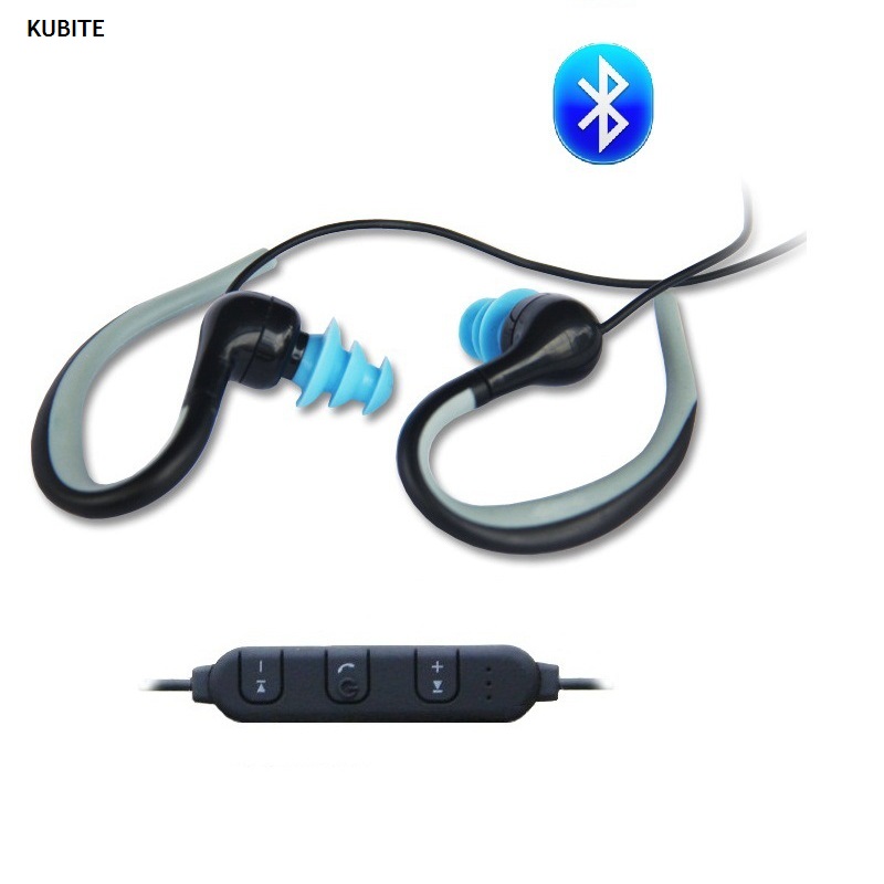 2 Парчиња HANGUAN IPX8 Водоотпорен Bluetooth Слушалка Пливање, Трчање Слушалки со Bluetooth 4.2 USB 2.0 60mAh Преносни