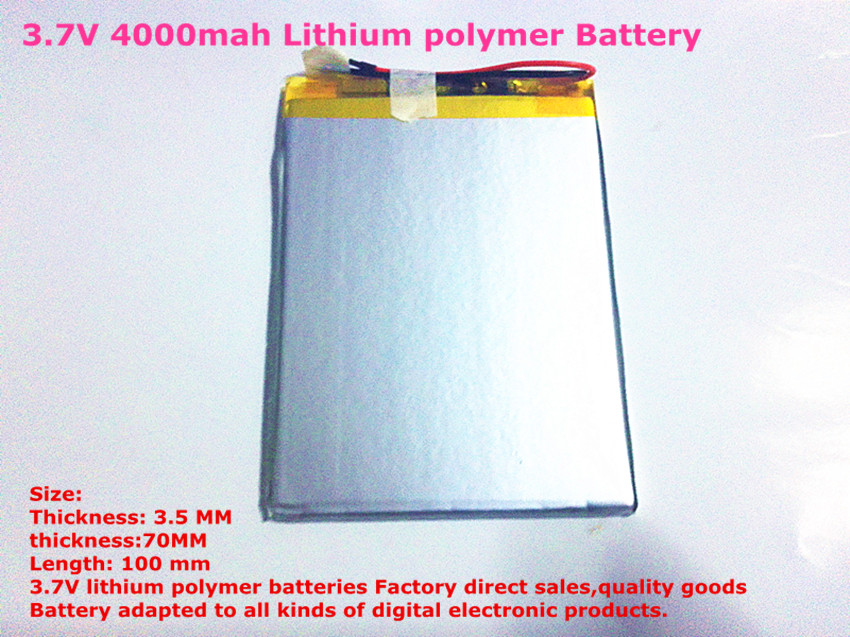 најдобри батеријата бренд Големина 3570100 3.7 V 4000mah Литиум полимер Батерија со Заштита на Одборот За 7 инчен Таблет