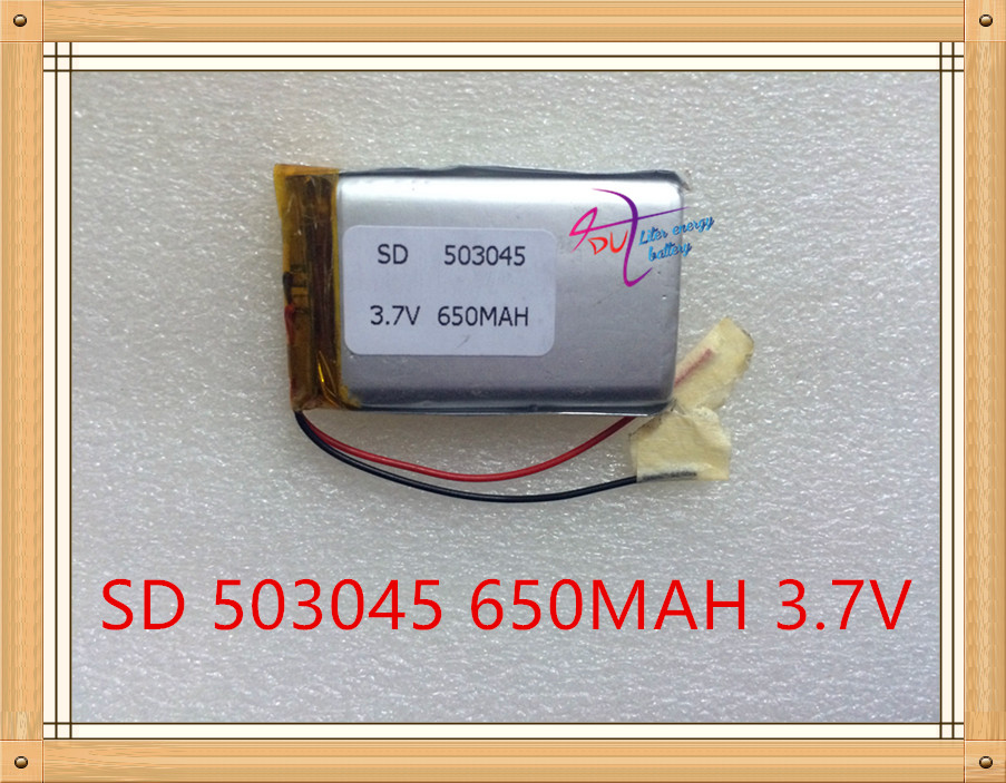 Литар енергија на батеријата 3.7 V литиум полимер батерија 503045 053045 MP4 MP5 MP3 Bluetooth аудио 650MAH