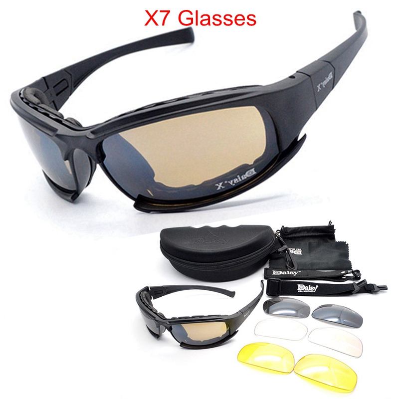 D A I S Y. X7 Очила 4LS Мажите Воена Поларизирани очила за сонце Отворено Мажите Airsoft Спортски Очила Мотоцикл Велосипедизам Очила