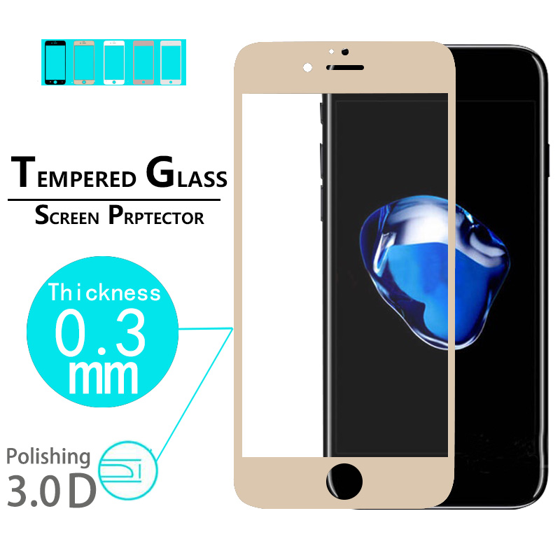 Јасно целосна Покриеност Калено Стакло филм за iPhone 7 4.7 премиум стакло филм Полн Покрие 3D Криви Работ на екранот Заштитни Филмови