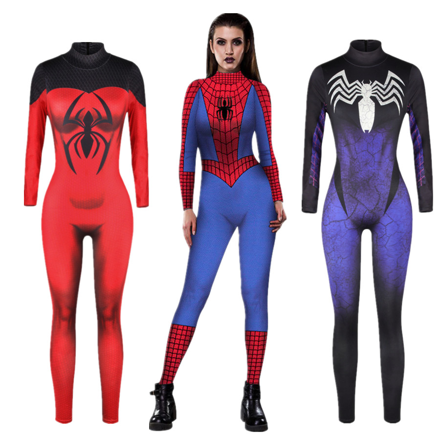 Спајдермен Jumpsuit Catsuit Карактер Секси Cosplay Ноќта На Вештерките Носии Spider-ManWomen Bodysuit Фенси Облека