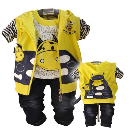 царинење момчиња крава дизајн детска облека поставува вест +кошула+панталона 3pcs бебе момче облека сет за пролет-есен детска облека поставите момче