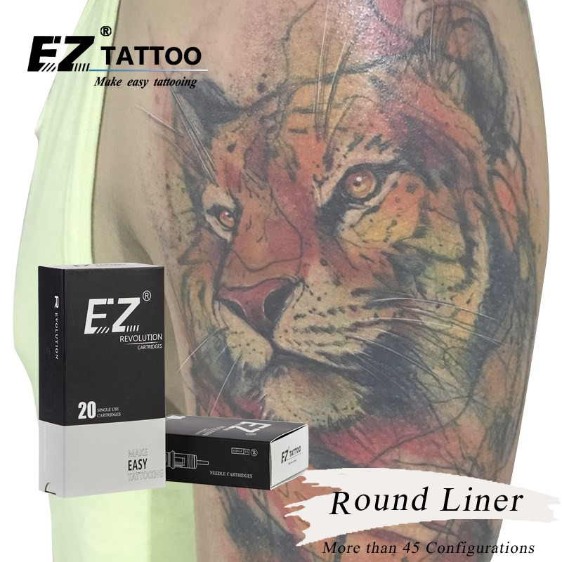 EZ Тетоважа Игли Револуција Кертриџ #08 (0.25 mm ) Круг Лагер за Кертриџ Систем Машини и Костец RC0803RLT 20 парчиња /многу