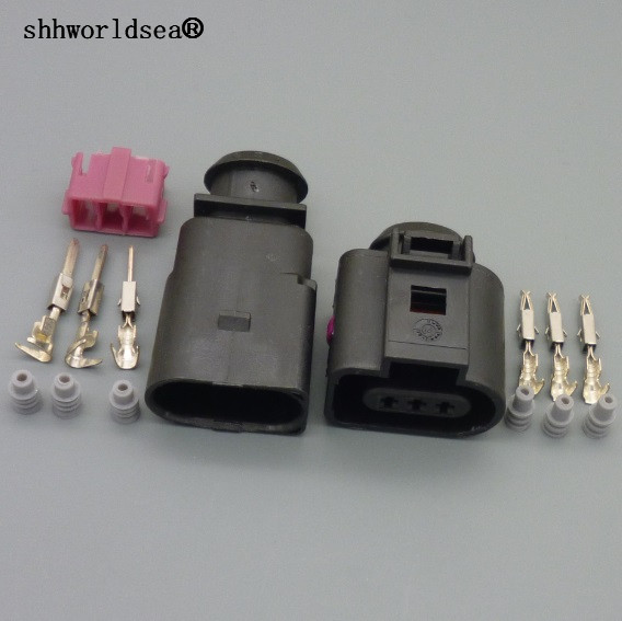 shhworldsea Camshaft Cam Сензор Pigtail Plug женски машки Конектор случај за 02-04 за Audi A4 A6 за AVK 3.0 1J0973703