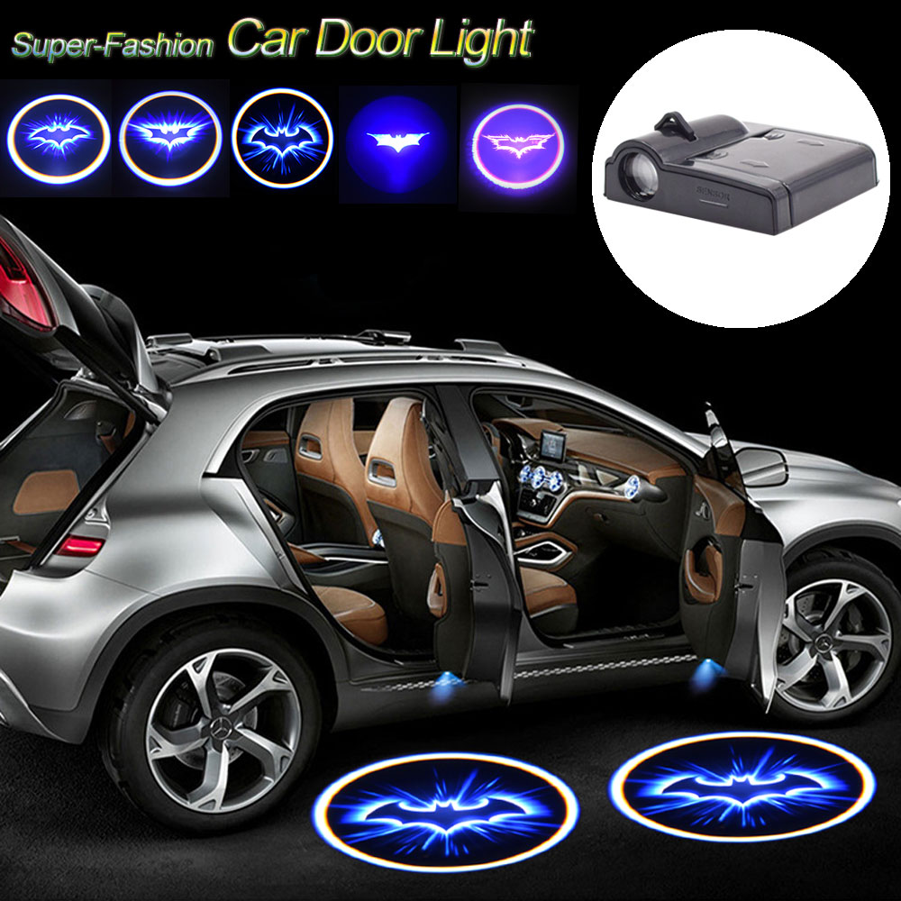 Супер Кул Бетмен Логото Безжична Автомобил Вратата Светилка Декоративни Добредојдовте Светлина Мини Ласерски Проектор