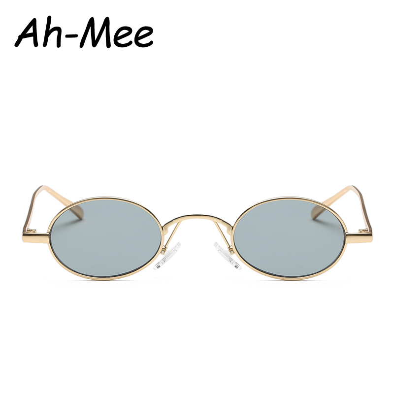 Ретро Мали Овална очила за сонце За Жените Унисекс Метална Рамка 2018 Моден Бренд Дизајнер Боја Леќи за Очила на Сонцето UV400