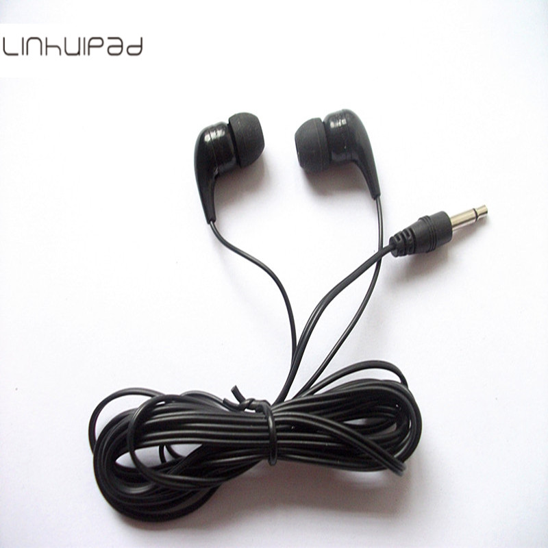 Linhuipad SL-004 трговија на Големо 3,5 ММ Црно евтини Во-слушалка за Уво во Моно слушалки со earplugs слушалки За на Училиште, болница 50pcs/многу